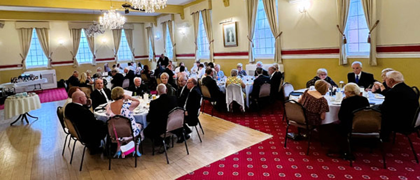 Diners enjoying their meal. Diners enjoying their meal.
