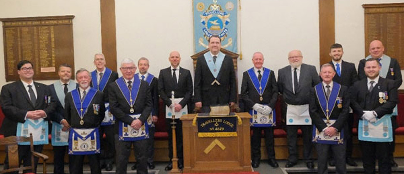 Members of Travellers Lodge and University Lodge of Liverpool.