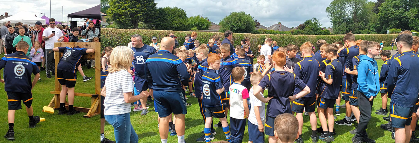 Pictured left: In the stocks. Pictured right: The under 11’s team. Pictured left: In the stocks. Pictured right: The under 11’s team.