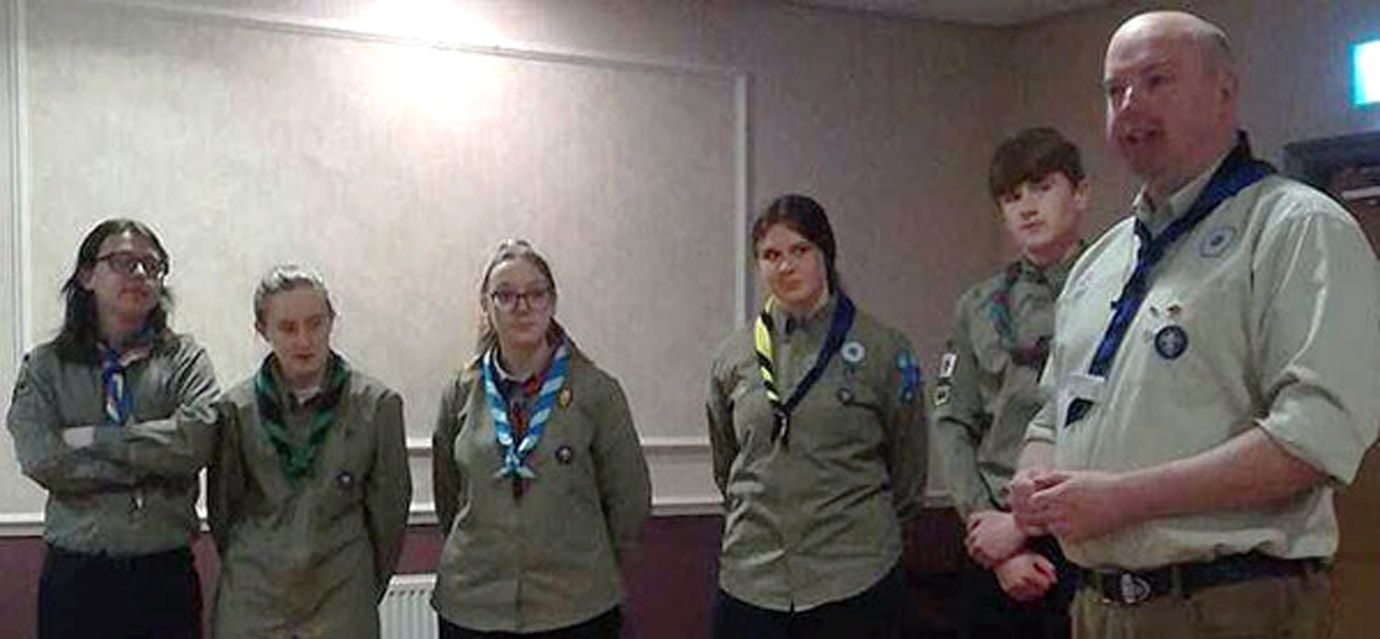 Adam with the Jamboree Team. Adam with the Jamboree Team.