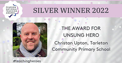 Chris Upton, Silver award for Unsung Hero. Chris Upton, Silver award for Unsung Hero.