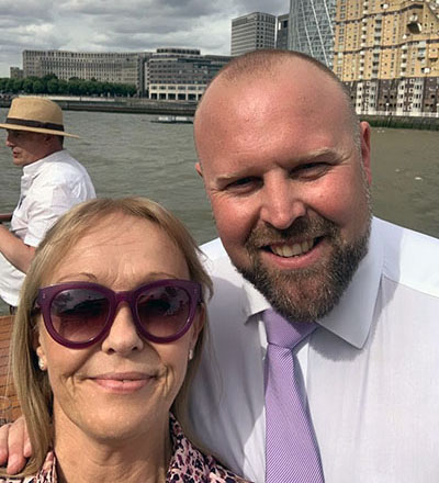 Chris with Deputy Head Jenette Higson aboard the Dixie Queen. Chris with Deputy Head Jenette Higson aboard the Dixie Queen.
