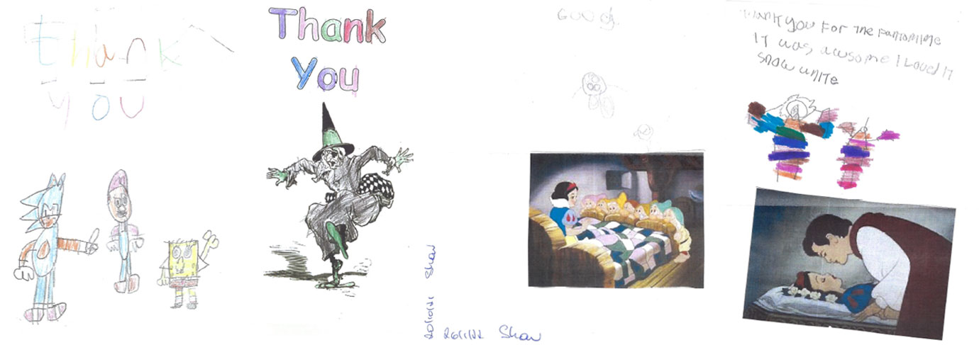 Thank you pictures from the children.