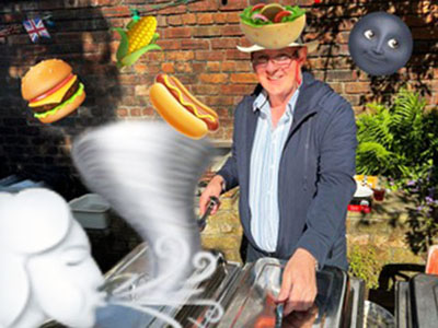 Stephen attempts to put his BBQ skills to the test.