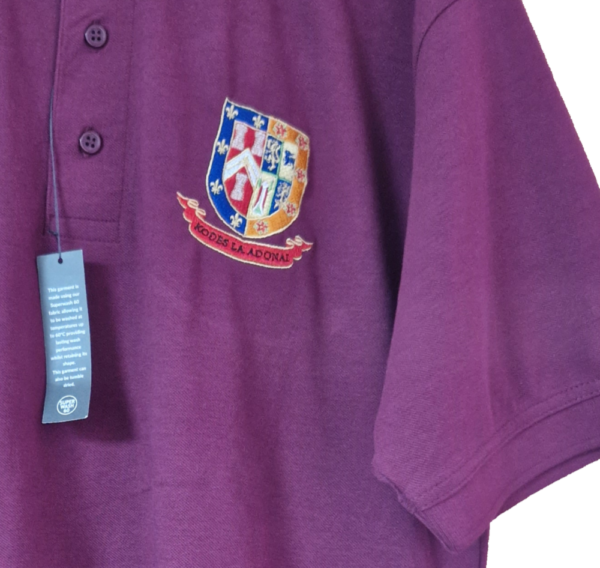 Provincial Polo Shirt with Embroidered Logo - Maroon