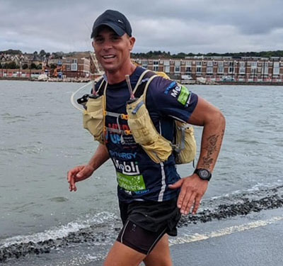 Paul Minter on his run around the UK. Paul Minter on his run around the UK.