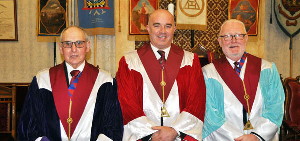 Pictured from left to right after the installation, are: Reg Wilkinson, Steve Ellershaw and Patrick Moss. Pictured from left to right after the installation, are: Reg Wilkinson, Steve Ellershaw and Patrick Moss.