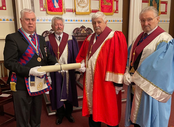 The charter returned, from left to right, are: Dave Johnson, Rob Keir, Bill Robb and Keith Gear.
