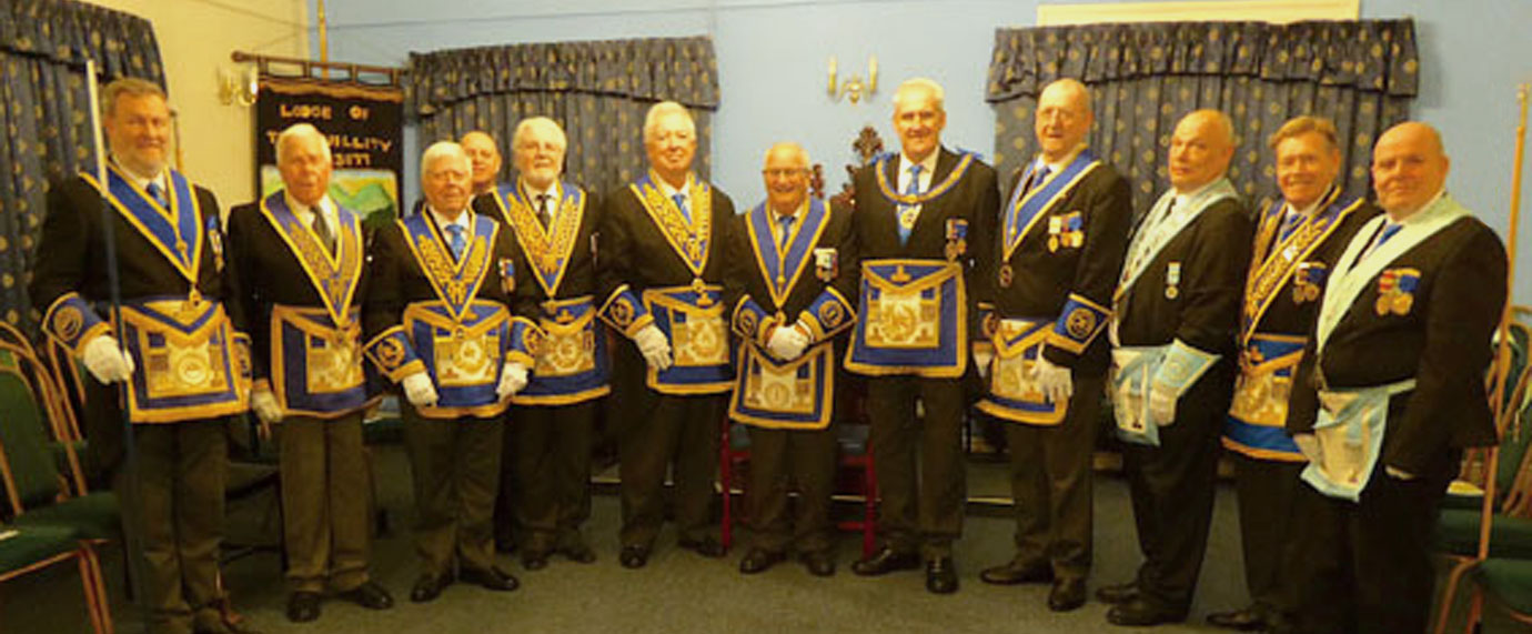 Grand and Provincial grand officers with the WM and IPM. Grand and Provincial grand officers with the WM and IPM.