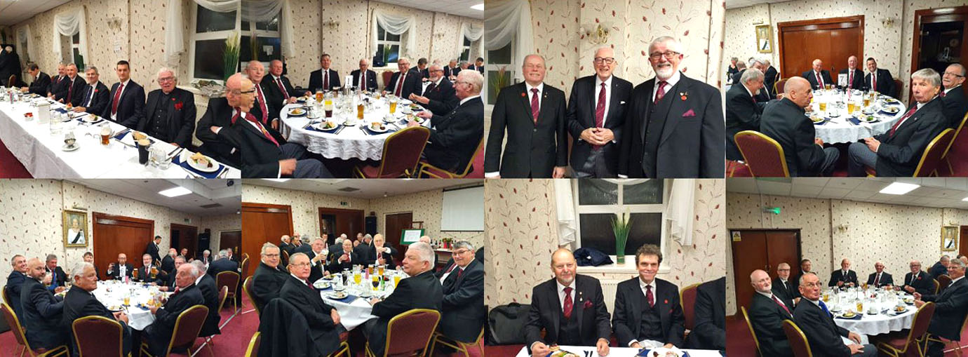 The companions relaxing at the festive board. The companions relaxing at the festive board.