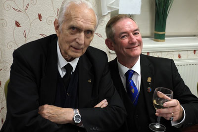 Malcolm Burrill (left) relaxing with Peter Baldwin. Malcolm Burrill (left) relaxing with Peter Baldwin.