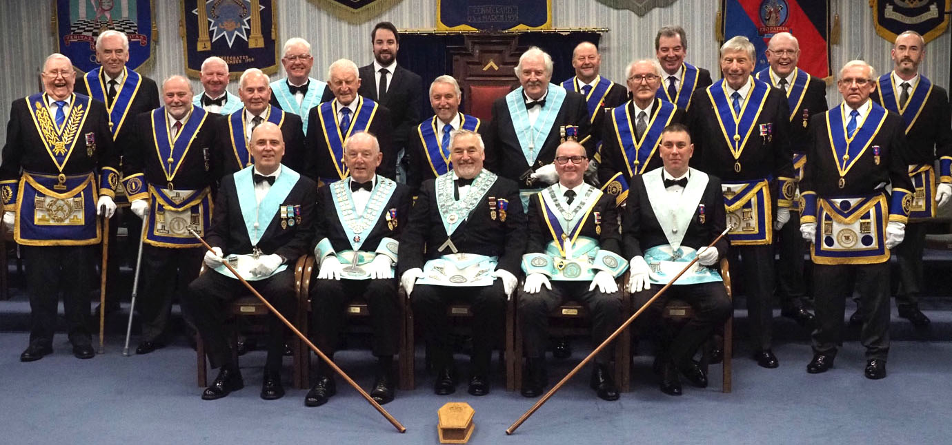 Members of Wyre Lodge assembled before the meeting started. Members of Wyre Lodge assembled before the meeting started.
