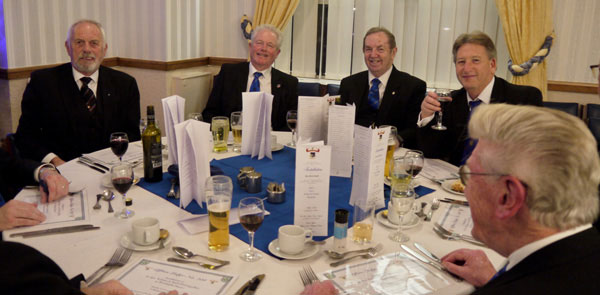 Brethren enjoying the festive board. Brethren enjoying the festive board.