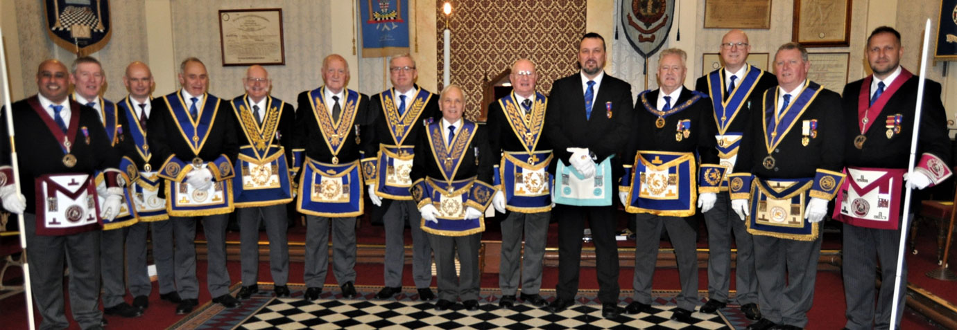 A marvellous gathering of grand and Provincial grand officers, along with acting Provincial grand officers at the installation of Keith Lancaster. A marvellous gathering of grand and Provincial grand officers, along with acting Provincial grand officers at the installation of Keith Lancaster.