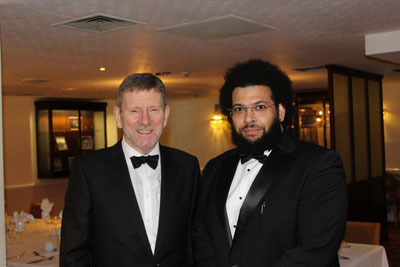 Mark Dimelow (left) congratulates Casey McCormack in becoming a fellow craft. Mark Dimelow (left) congratulates Casey McCormack in becoming a fellow craft.