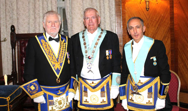 New Master John McKay and his wardens – Michael Collins, John McKay, Raif Kukaswadia.