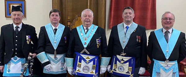 Pictured from left to right, are: Tom Shankland, Kevin Isted, George Fox, Stewart Aimson and Paul Taylor.