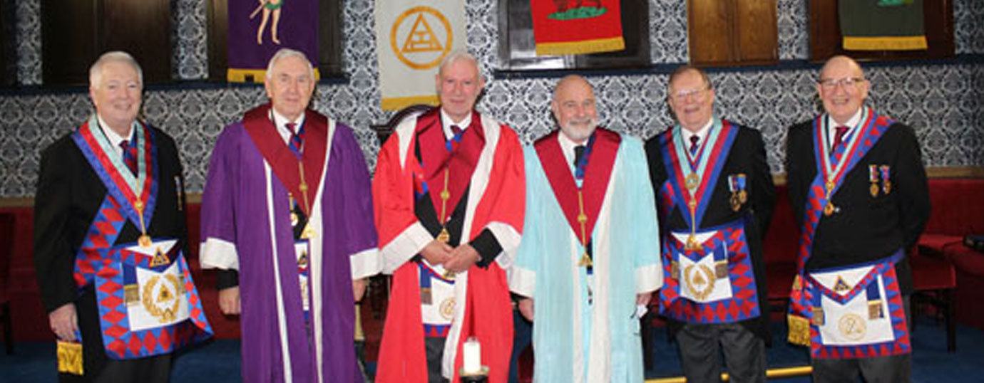 The three principals and distinguished guests, from left to right, are: John Murphy, Kenneth Bradley, Alan McCluskey, Bob Rowlands, Colin Rowling and John Gibbon The three principals and distinguished guests, from left to right, are: John Murphy, Kenneth Bradley, Alan McCluskey, Bob Rowlands, Colin Rowling and John Gibbon