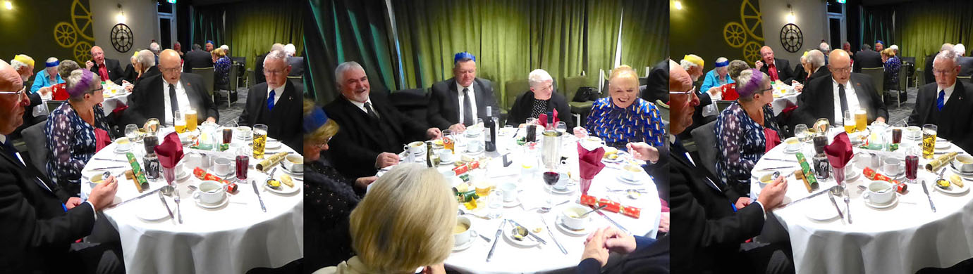Diners enjoying the festive occasion. Diners enjoying the festive occasion.