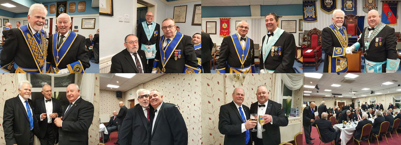 Brethren enjoying the installation. Brethren enjoying the installation.