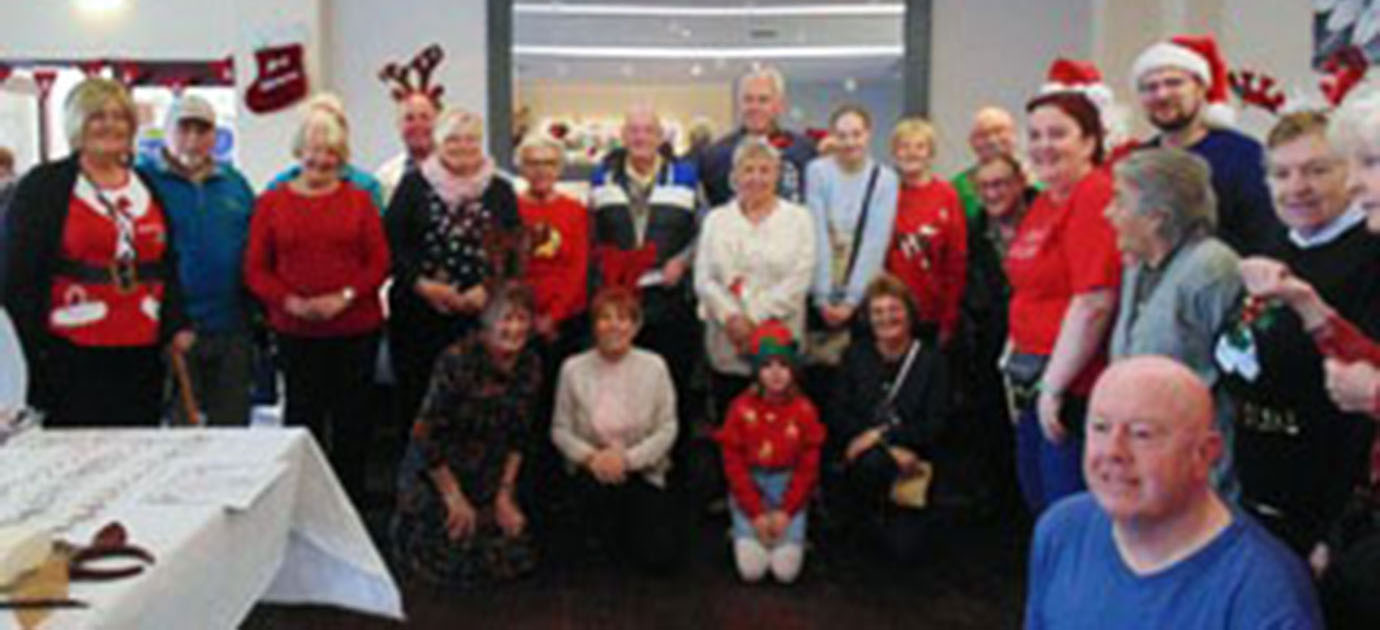 Group picture of all Santa’s helpers.