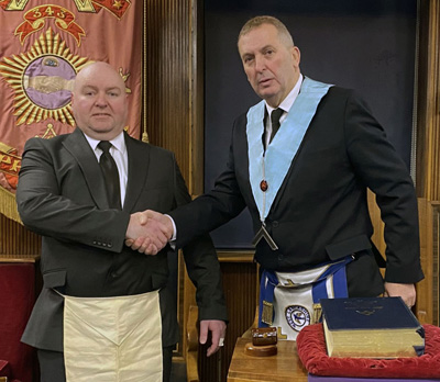 Stuart McGrath (left) and WM David Robinson. Stuart McGrath (left) and WM David Robinson.