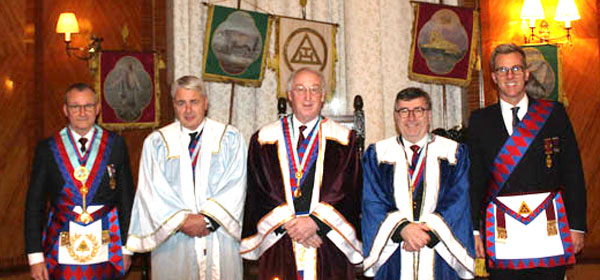 Pictured from left to right, are: The three principals and distinguished guests: Ian Sanderson, Robin Miles, Alan Morris, Paul McLachlan and Paul Storrar. Pictured from left to right, are: The three principals and distinguished guests: Ian Sanderson, Robin Miles, Alan Morris, Paul McLachlan and Paul Storrar.