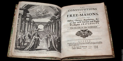 Anderson’s Constitutions of Freemasonry 1723.