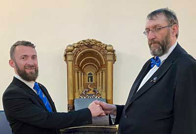 Carl Flaherty (left) and the WM Stuart Flynn. Carl Flaherty (left) and the WM Stuart Flynn.