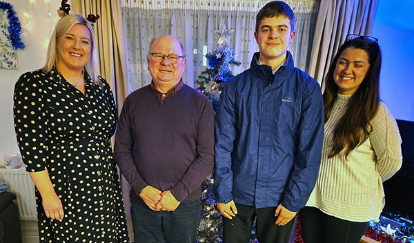 Pictured from left to right, are; Service Manager Jenny, Cliff Jones, Harry and Team Manager Hayley. Pictured from left to right, are; Service Manager Jenny, Cliff Jones, Harry and Team Manager Hayley.