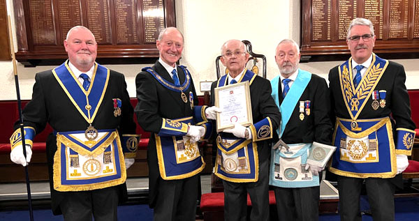 Pictured from left to right, are: Gary Smith, Barry Jameson, John Moreton, Peter Barton and Andy Barton. Pictured from left to right, are: Gary Smith, Barry Jameson, John Moreton, Peter Barton and Andy Barton.