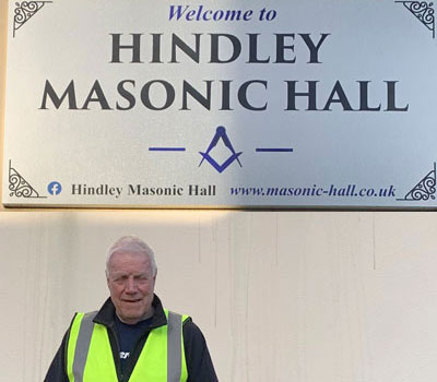 Frank ready to star from Hindley Masonic Hall. Frank ready to star from Hindley Masonic Hall.