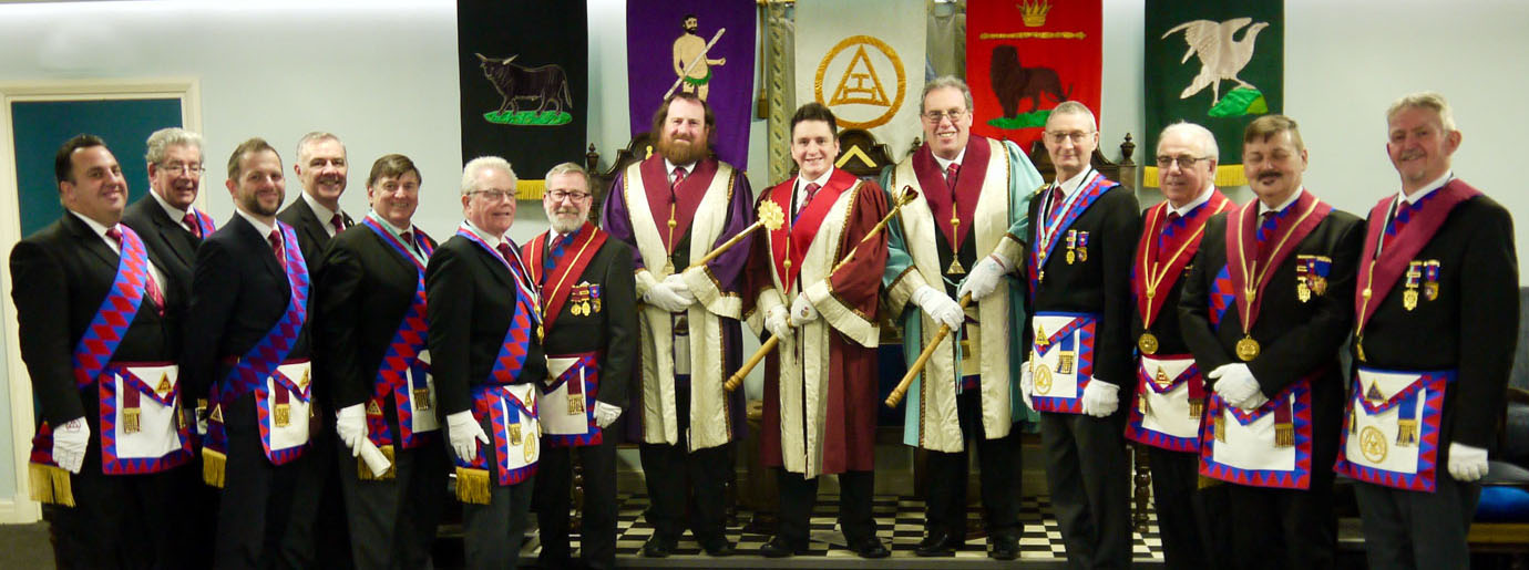 The three principals with members of Blackpool Chapter of Integrity and the presentation team.