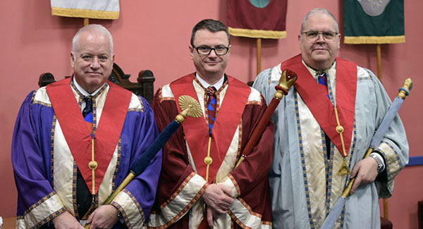 Pictured from left to right, are: Second principal Andrew Ince, first principal Paul Leaper and third principal Neil Ward. Pictured from left to right, are: Second principal Andrew Ince, first principal Paul Leaper and third principal Neil Ward.