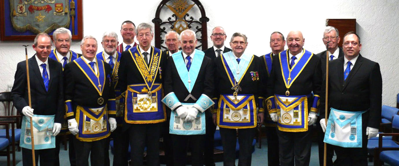 Paul (centre) with members of Blainscough Lodge. Paul (centre) with members of Blainscough Lodge.