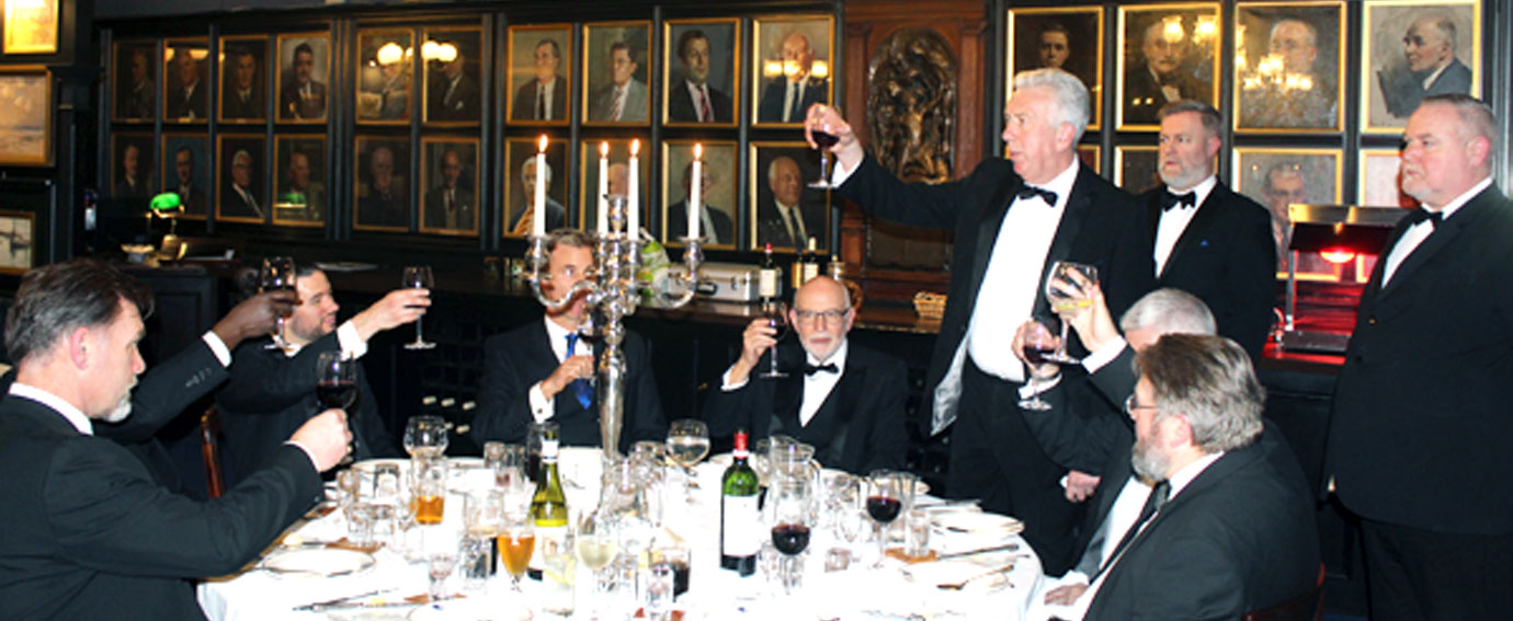 Mark Matthews responds to the toast to his health. Mark Matthews responds to the toast to his health.