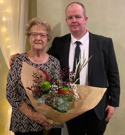 Norma Worsley and James Hughes. Norma Worsley and James Hughes.