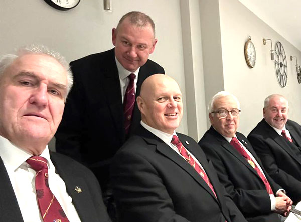 Pictured from left to right, on the top table, are: Andrew Whittle, David Atkinson, Malcolm Alexander and Chris Butterfield with Ian Halsall keeping an eye on proceedings.