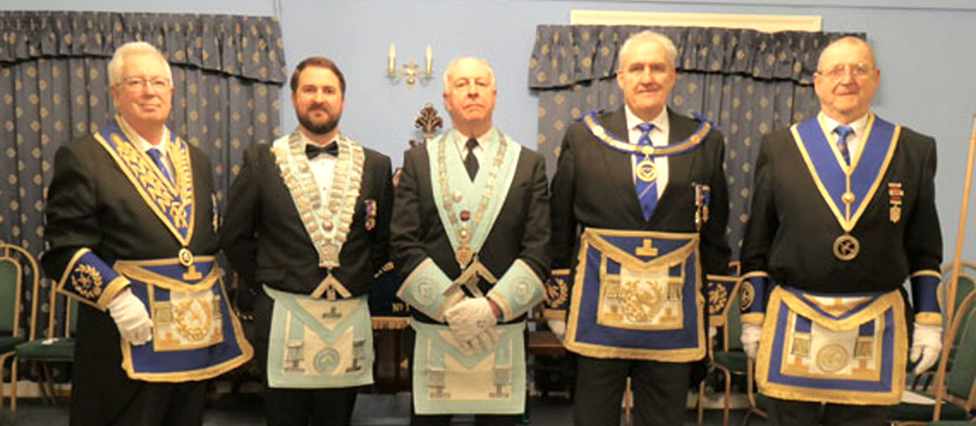Pictured from left to right, are: John Murphy, Michael Daly, Colin Skelland, Andrew Whittle and Fred Dickinson.