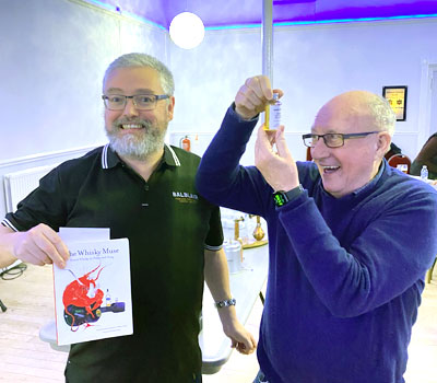 Ged Paton (right) celebrates winning the ‘miniature’ accompanied by David Rigby. Ged Paton (right) celebrates winning the ‘miniature’ accompanied by David Rigby.