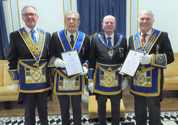 Pictured from left to right, are: John Robbie Porter, John Hayfield, Duncan Smith and Roger Perry. Pictured from left to right, are: John Robbie Porter, John Hayfield, Duncan Smith and Roger Perry.