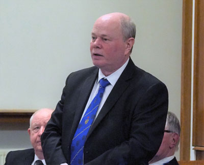 Duncan Smith speaking at the festive board. Duncan Smith speaking at the festive board.