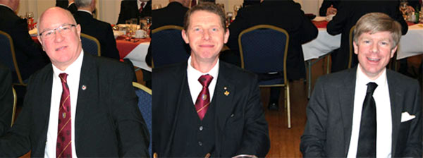 Pictured from left to right, are: Group charity steward, Dave McKee, Martin Dennison and Julian Hale