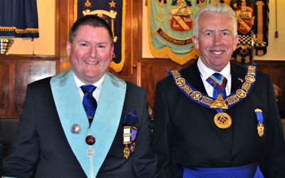 David Cottam (left) with Mark Matthews. David Cottam (left) with Mark Matthews.