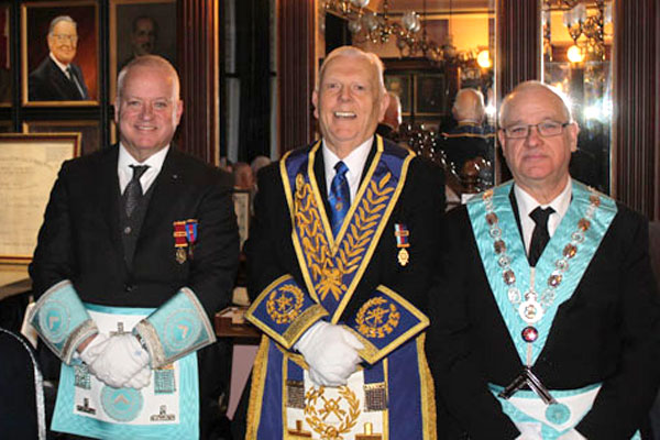 Pictured from left to right with Jim as WM, are: Andrew Ince, David Anderton and Jim Ramsay.