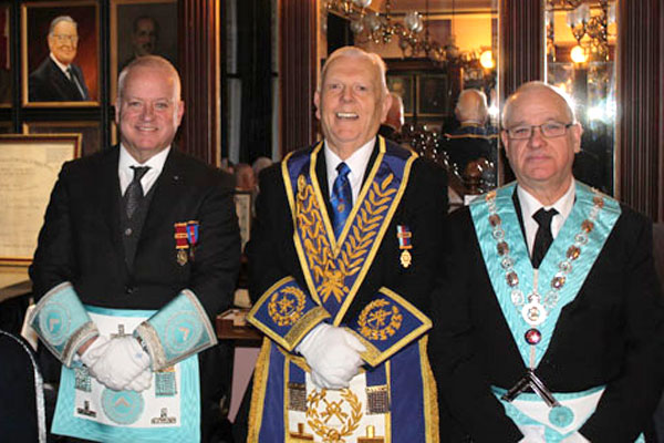 Pictured from left to right with Jim as WM, are: Andrew Ince, David Anderton and Jim Ramsay. Pictured from left to right with Jim as WM, are: Andrew Ince, David Anderton and Jim Ramsay.