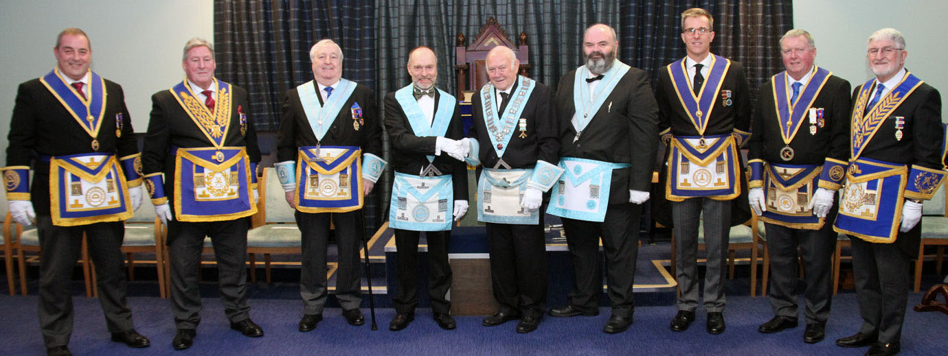 Pictured from left to right, are: Scott Devine; Neil McGill, Roy Fenton, Alistair Knowles, Ronald Rich, Peter Swift, Paul Storrar, Dave Shaw and John Robson.