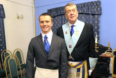 Ben (left) being congratulated by the WM Gary Devlin. Ben (left) being congratulated by the WM Gary Devlin.