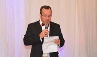 Junior warden Robert Smith proposing the toast to the ladies. Junior warden Robert Smith proposing the toast to the ladies.