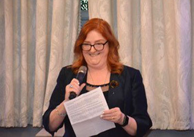 Principal lady Jacquie Ross lady giving her speech. Principal lady Jacquie Ross lady giving her speech.